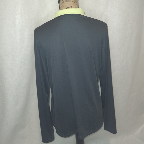 Danskin Womens Gray Neon Lime Green Track Jacket XXL - Picture 3 of 10